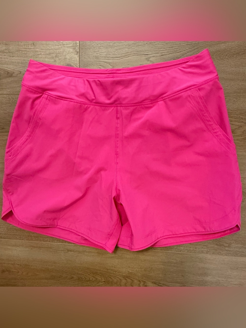 NWOT Lands End Women’s Swim Short Built-in-Bikini Bottoms Vibrant Pink, Sz. 14